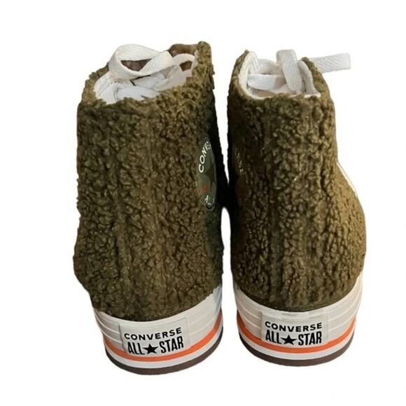 Chuck Taylor Converse All Star Eva Platform High Dark Moss Size 5 youth … - Picture 3 of 12